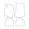 [BLM]ME004 red - Set of velour floor mats to fit Mercedes B-klass W245 2005-2011 - red trim