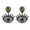 Devil's Eye Drip Oil Alloy Earrings: Trendsetting European & American Street Style
