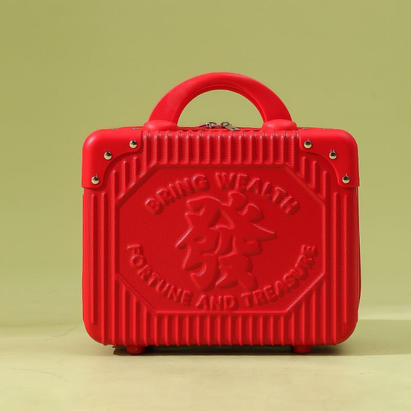 Customized 14-Inch Mini Makeup Case with Combination Lock – Portable Travel Handbag