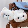 Cute Rabbit Pendant Plush Toys Keychain Cartoon Soft Plush Doll School Bag Pendant Car Key Ring Charms Decoration Birthday Gift