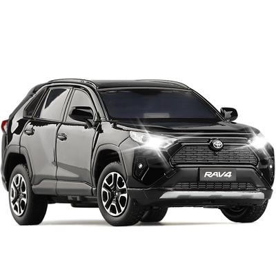 1/32 Toyota RAV4 2020 Внедорожник Литые и Игрушечные Машинки Металлическая Модель Автомобиля Амортизатор Звук Свет Коллекция Игрушки для Машин Подарок
