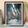 5D DIY Diamond Painting Pine Trees and Snow Cross Stitch Kit Mosaic Diamond Embroidery Rose Full Round Square Drill Home Decoration