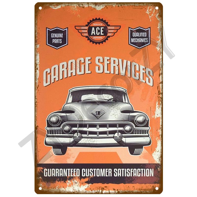 Гараж Металлическая Вывеска Дом Табличка Металлический Плакат Жестяная Вывеска Настенные Плакаты Винтаж Ретро Эстетика Декор Комнаты Настенное Искусство Украшения