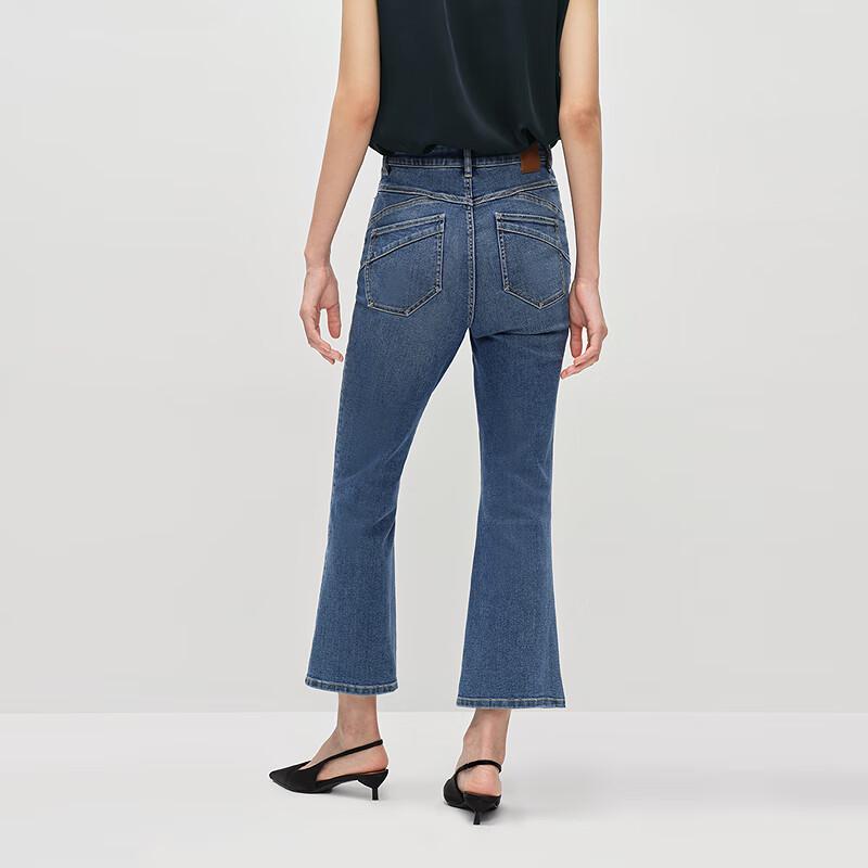 OVVOVV Женские расклешенные укороченные джинсы из итальянской ткани