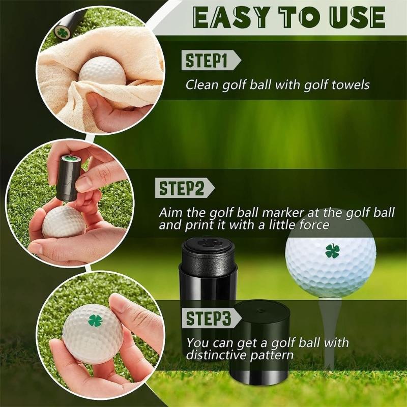 Golf Ball Identity Marker Plastic Stamp Marker Golf Ball Alignment Marking Tool Golf Accessories For Golfer Gift