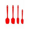 Osteris Heat Resistant Fireproof Nonstick Silicone Spatula Set 4 Pieces Red