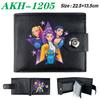 K-Pop Demon Hunters Wallet Black Soft Leather Snap Closure with Zipper Coin Pocket 1pcs