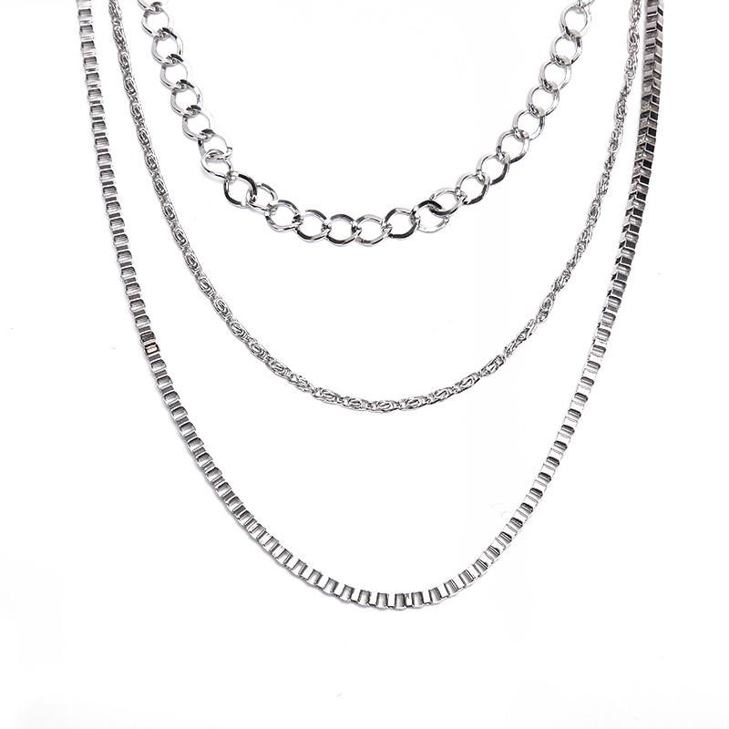 Металлическая готическая цепочка для брюк в стиле хип-хоп, панк, 3 слоя, джинсовый кошелек, цепочка для ключей, женская цепочка со звездой