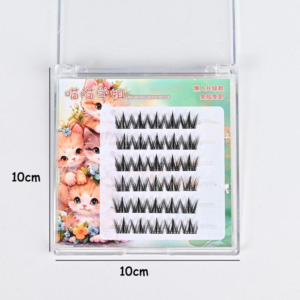 Anime Cosplay 3D False Eyelashes With Jelly Glue Strips Segmented False Eyelashes Men