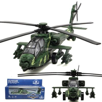 AH65D Военный игрушечный вертолет со светом и звуком, военный детский самолет, 11,2 дюйма