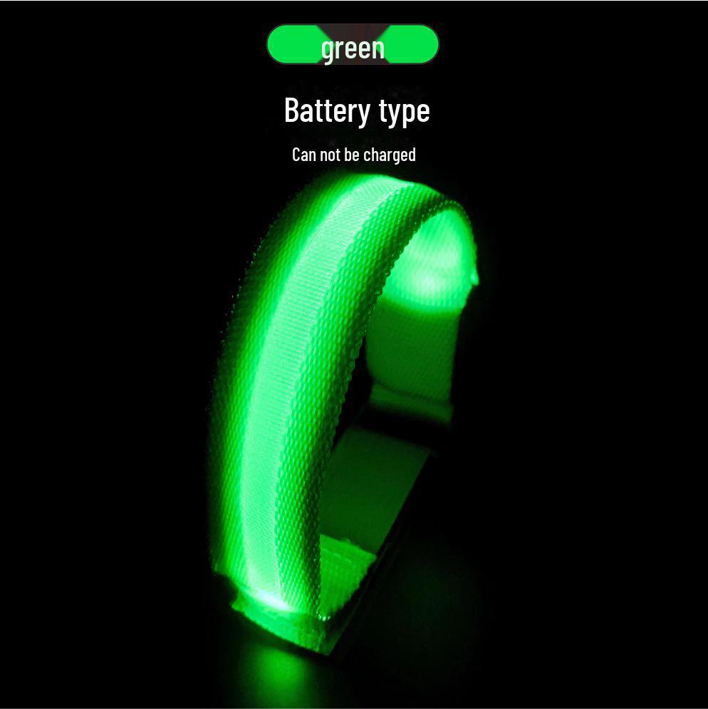 Светодиодная светоотражающая повязка на руку: Спортивный браслет с зарядкой через USB для бега в ночное время, езды на велосипеде, сигнальный фонарь с сетчатым дизайном.