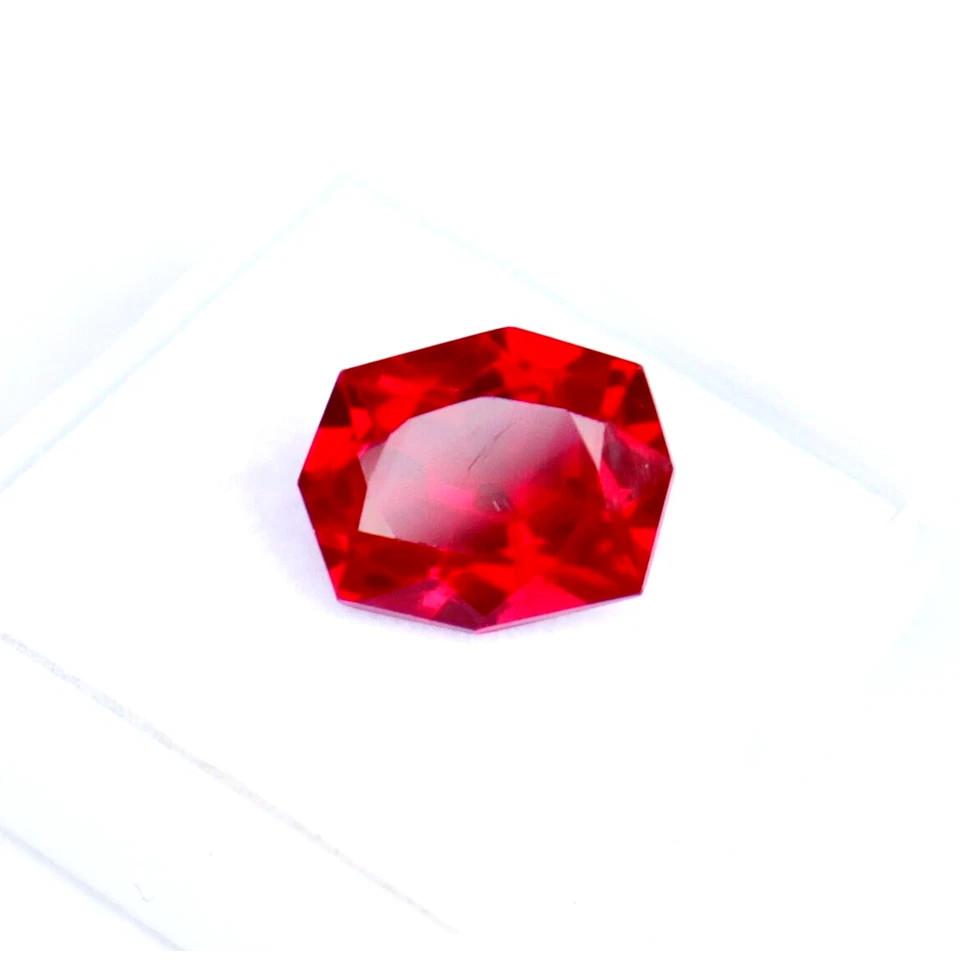 Fabulous Amazing Red Color Ruby From Burma Natural Fancy Cut 13-15 Ct Gemstone