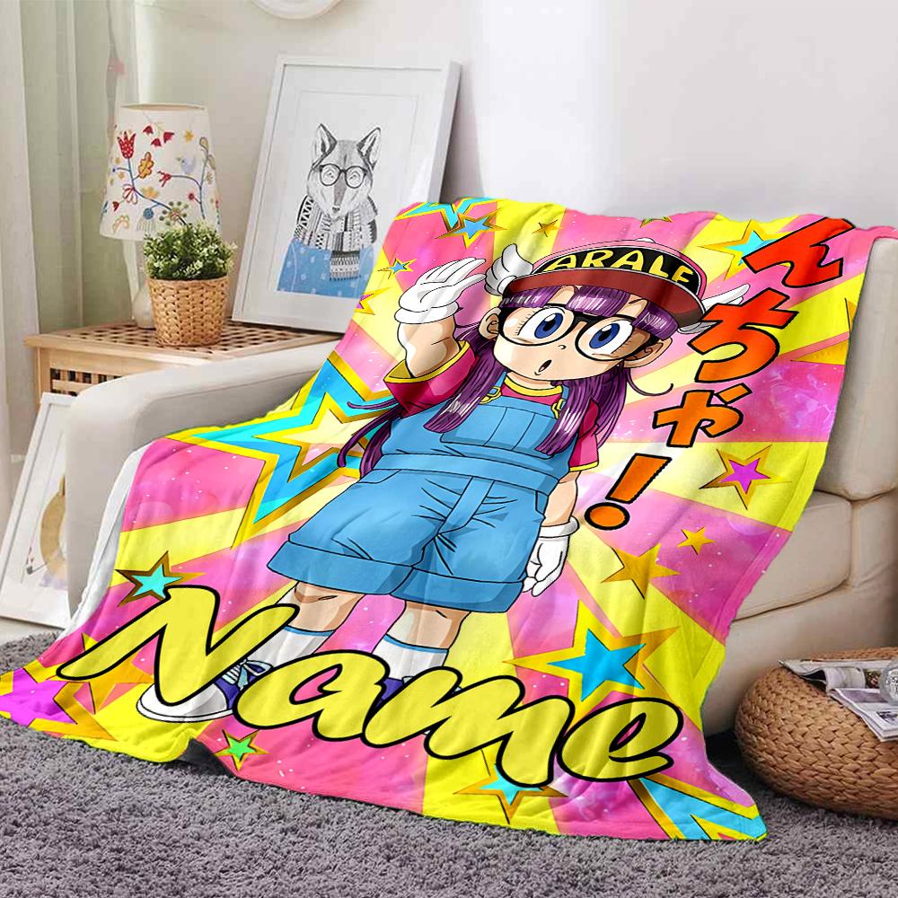 Customiz Name Personality Arale Norimaki Blanket Soft &Warm Sofa Office Bed Travel Lunch Break Blanket, Gift Suitable for All Seasons