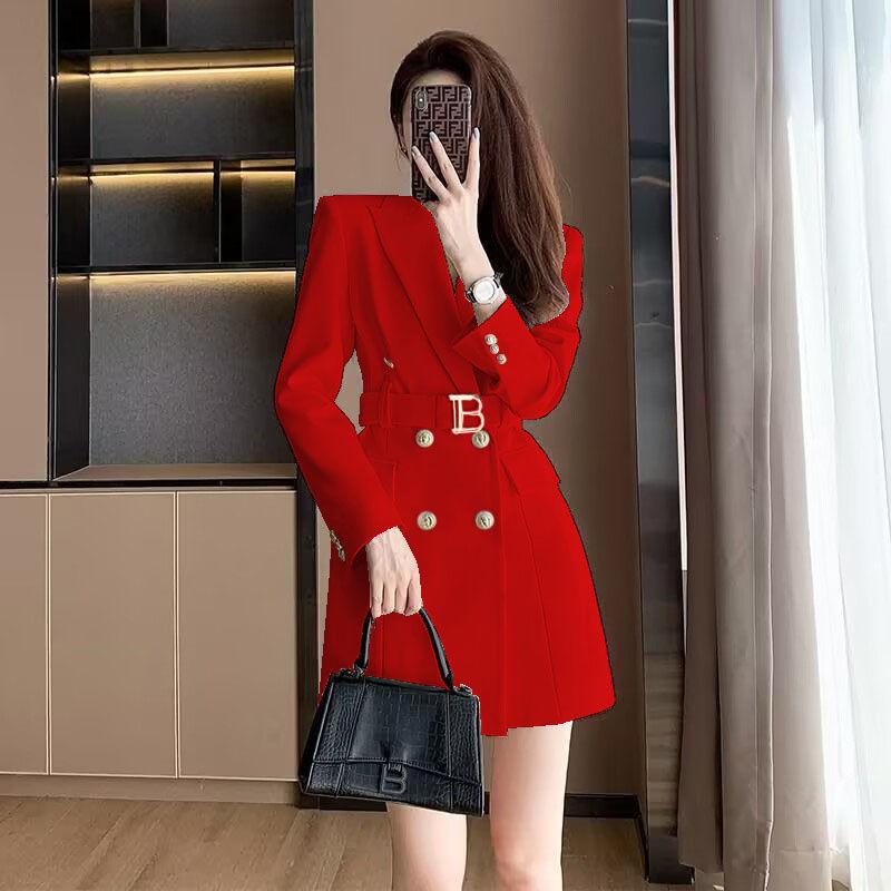 Women's French Style Double-breasted Suit for Spring and Autumn