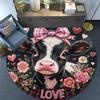 Calf Round Area Rug,Carpet Rug for Living Room Bedroom Sofa Playroom Decor,Non-slip Floor Mat