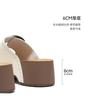 Senda Haken Women's 2026 Summer New Double Buckle Casual Thick Soled Sandals