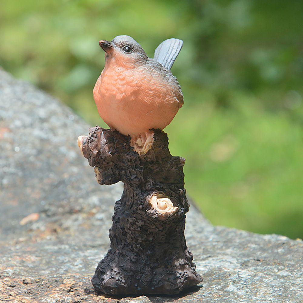 Бонсай Декор Зимородок Фигурка Скульптура Животного Реалистичная Статуэтка Птицы Воробей на Ветке