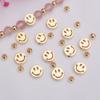 50 шт. Сохранение цвета 14К Золото Смайлик Круглая бусина Сделай сам Ручное ожерелье Разделитель Свободная бусина Браслет Ювелирные аксессуары Бижутерные аксессуары