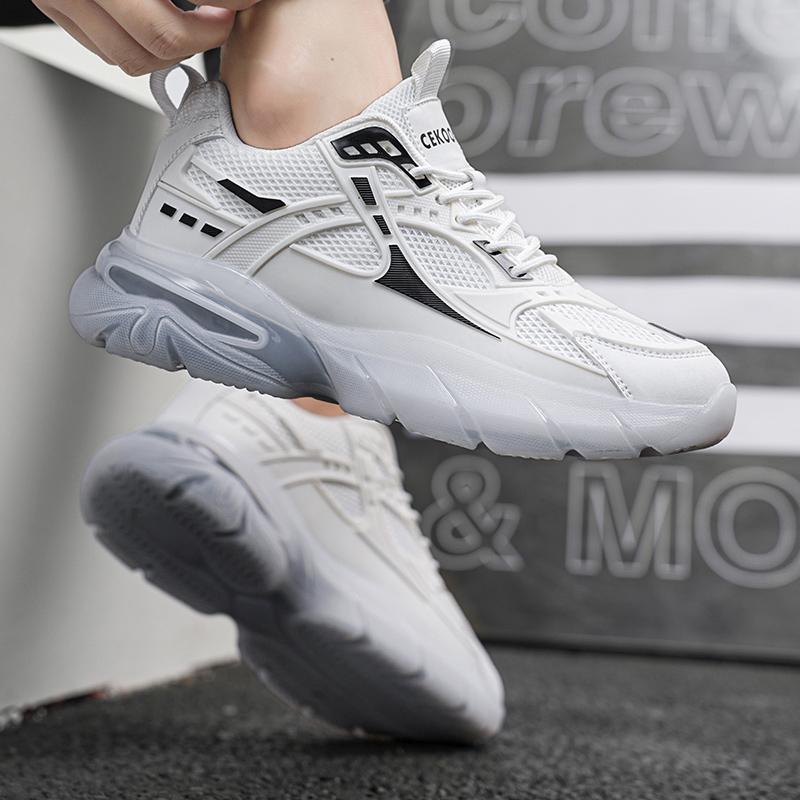 Мужские осенние сетчатые дышащие теннисные кроссовки для активного отдыха на толстой подошве с противоскользящим эффектом, модные повседневные кроссовки для бега Tenis Para Hombre