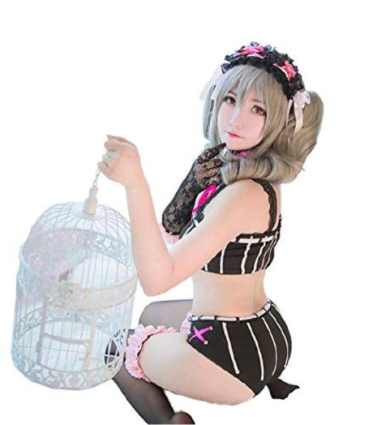 Cosplay Costume Swimsuit Kanzaki Ranko Moe Set Size S [Lavender] Eight-Piece Women's