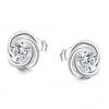 Silver Plated Earrings S925, Silver Earrings, Fashionable Patterns, Zirconia Round Earrings, Simple Jewelry