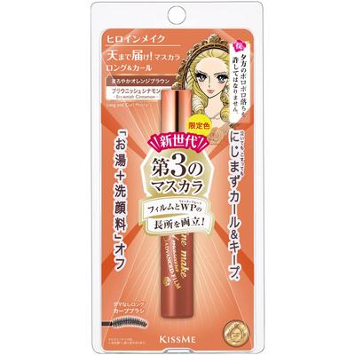 Heroine Make SP Long Curl Mascara Advanced Film 55 6g Цветная тушь для ресниц Водостойкая и (Коричневато-коричневая)