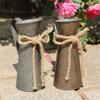 Balcony Flower Pot Vintage Iron Flower Pot Iron Sheet Metal Flower Vase Portable Garden Bucket