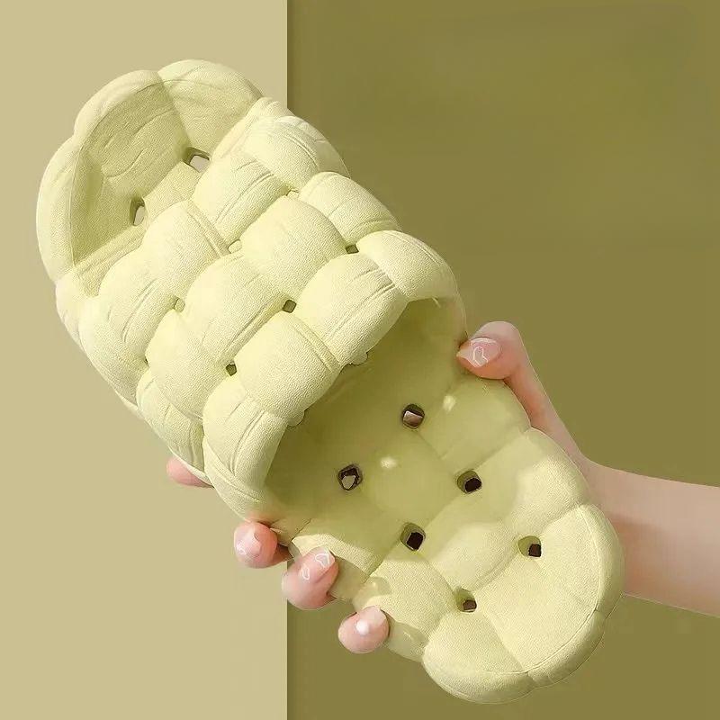 Обувь для женщин, сандалии для спальни, шлепанцы для ванной, клетчатые женские тапочки, шлепанцы Bubble 39, маленький размер, легко носить, оригинальный ПВХ VIP