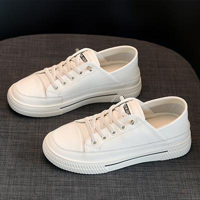 Женские туфли из коровьей кожи, мало ношеные, белые, новые, на плоской подошве, легкие, на одной педали, студенческие, универсальные, повседневные