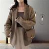 Women Long Sleeve Knitted Cardigan Sweater Coats Korean Female Baggy Loose Knitwear Tops