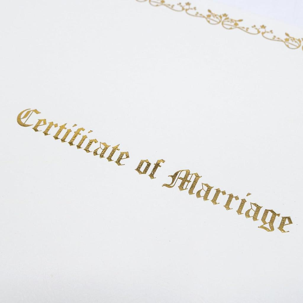 GraduationMall Обложка для свидетельства о браке 8,5"x 11" Папка для диплома с тиснением Мягкая обложка для диплома Белая