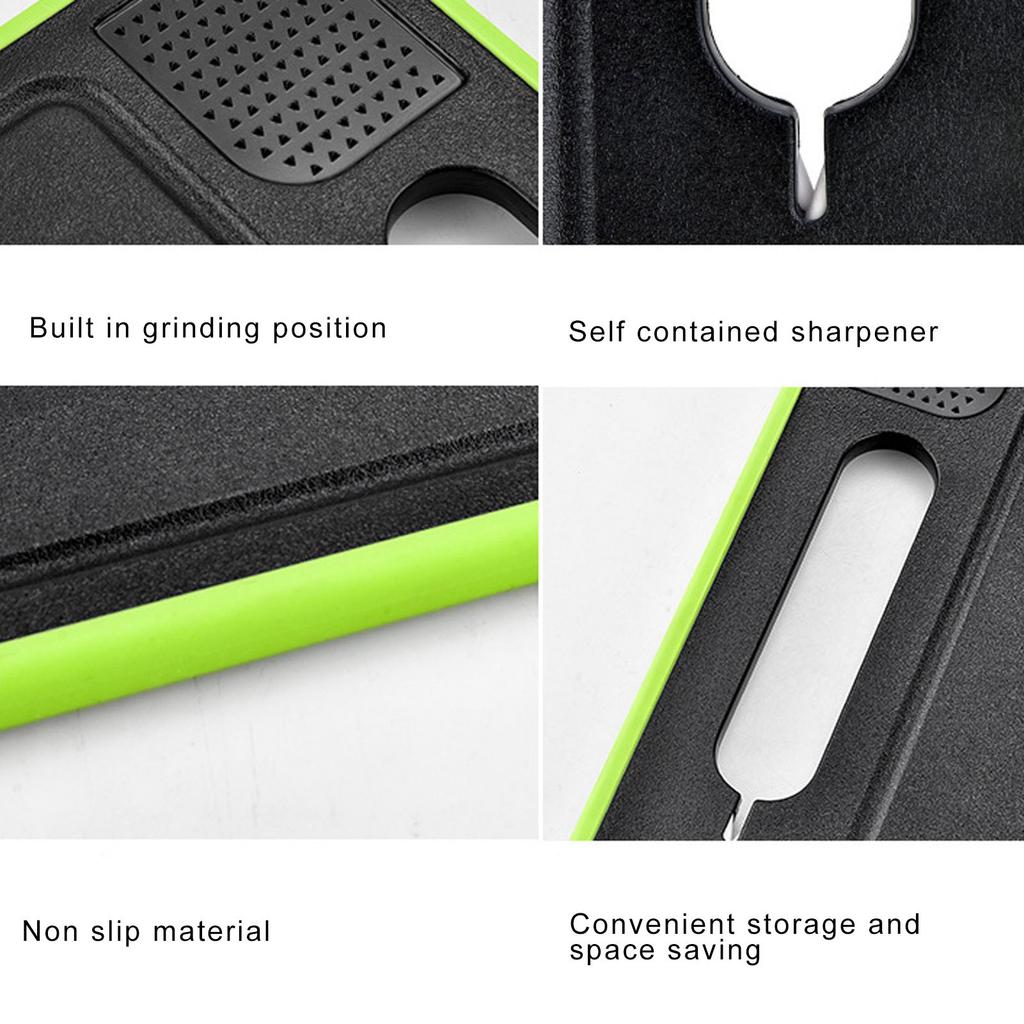 Multifunctional Cutting Board Rapid Thawing Aluminum Alloy Spray Paint Dual Sided Grinding Chopping Board with Knife Sharpener