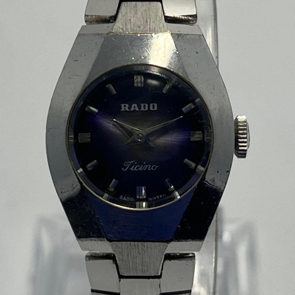 Б/У Редкие Rado Ticino Винтажные Фиолетовый Циферблат Ручной Завод Работающие Женские