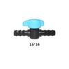 5pcs 16mm in-Line Ball Valve Black & Blue Water Valve Aquariums Hose Valve  Water,Oil,Gas