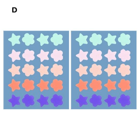 2 листа пластырей от прыщей, невидимые яркие цветные гидроколлоидные наклейки, пластыри от прыщей для ночного восстановления