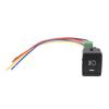 4 Pole 12V Push Button Switch with LED Indicator Shockproof Safe Connection Fog Light Push Button