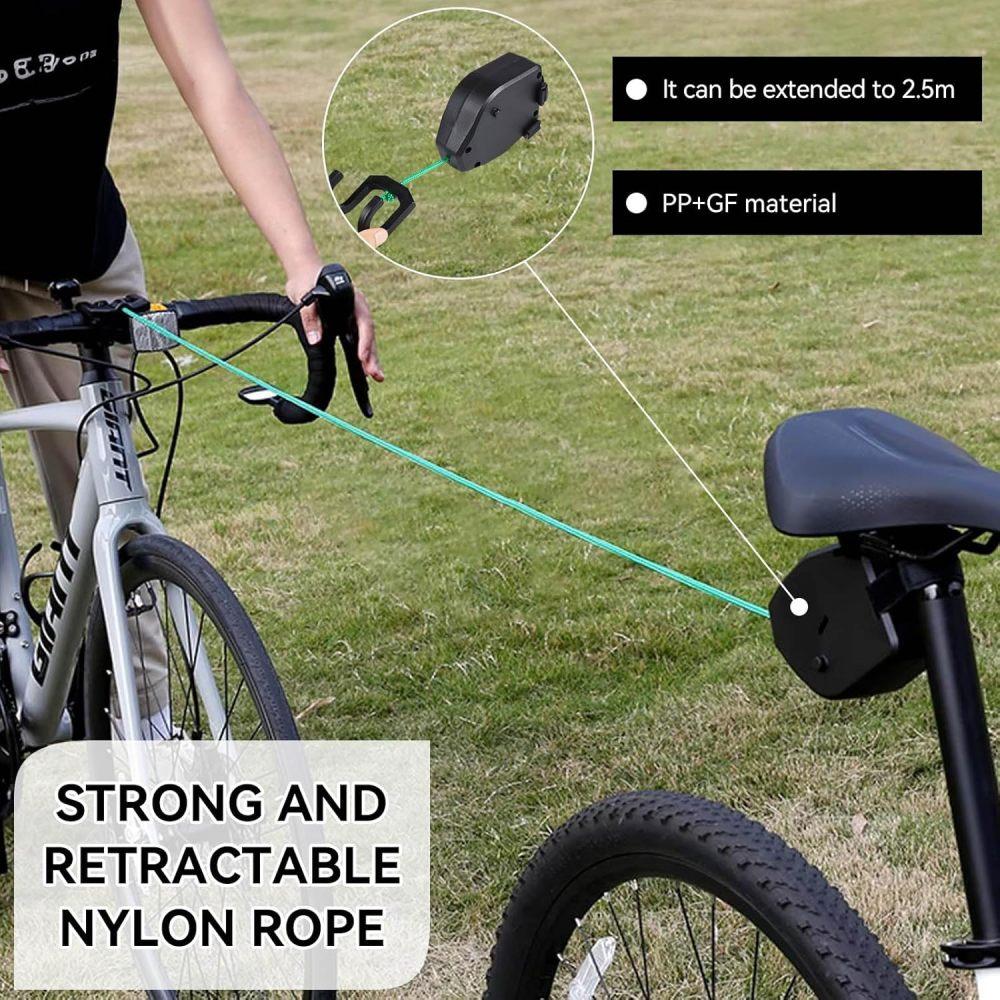 Bike Tow Rope for Children, Bike Towing System Rope for Parent-Kid Towing Straps Kids Tow Behind Bike System Secure Retractable