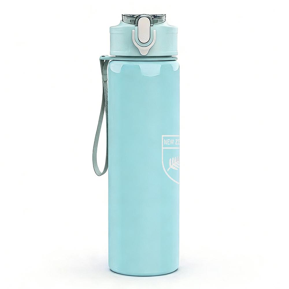 PC Number Ten Minimalist Grey Text Print 750ml colorful plastic sports water bottle leakproof pop up lid with straw for outdoor work home use
