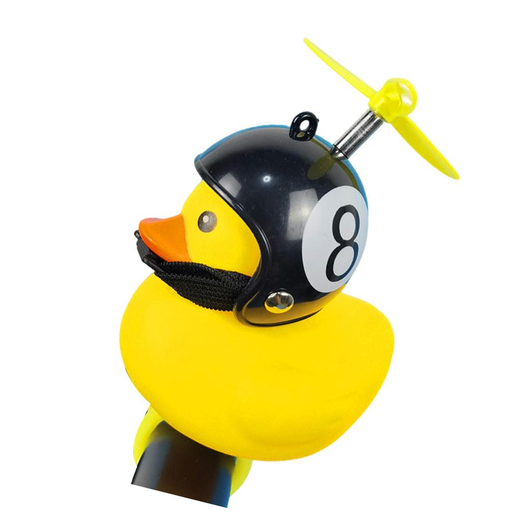 Звонок на руль утка велосипедный звонок со светодиодной подсветкой шлем и пропеллер желтая утка универсальные украшения для велосипеда аксессуары