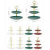 2/3 Layer Dessert Plate Gold Snack Platter New Cake Stand Fruit Tray  Party