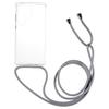 For Samsung Galaxy S23 Ultra TPU+Acrylic Phone Drop-proof Cover Clear Anti-scratch Case with Long Lanyard