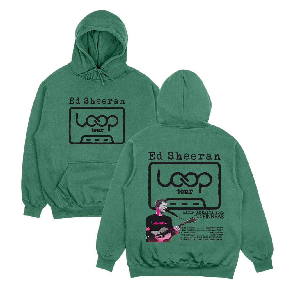 Ed Sheeran Loop Tour LATIN AMERICA 2026 Hoodies Graphic Sweatshirts Men Fashion Women Casual Clothing Fall Streetwear