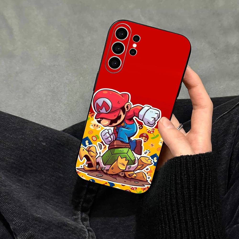 Мультяшный чехол для телефона S-Super M-MarioS Bros для Samsung S25, S24, S21, S22, S23, S30, Ultra, S20, Plus, Fe, Note, 10, 9, 5G Черный чехол