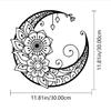 Внутренняя гостиная Домашний декор Лунная тема Черная настенная скульптура Готическая абстрактная железная настенная скульптура Черная лунная настенная скульптура