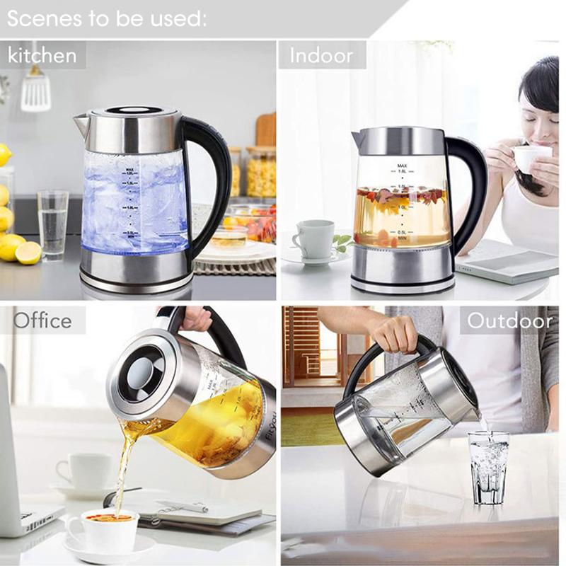Чайник для здоровья, электрический чайник, стеклянный чайник 1,8 л, умный чайник, чайник, 1800 Вт, 220 В, термос для чайника, термос с подогревом