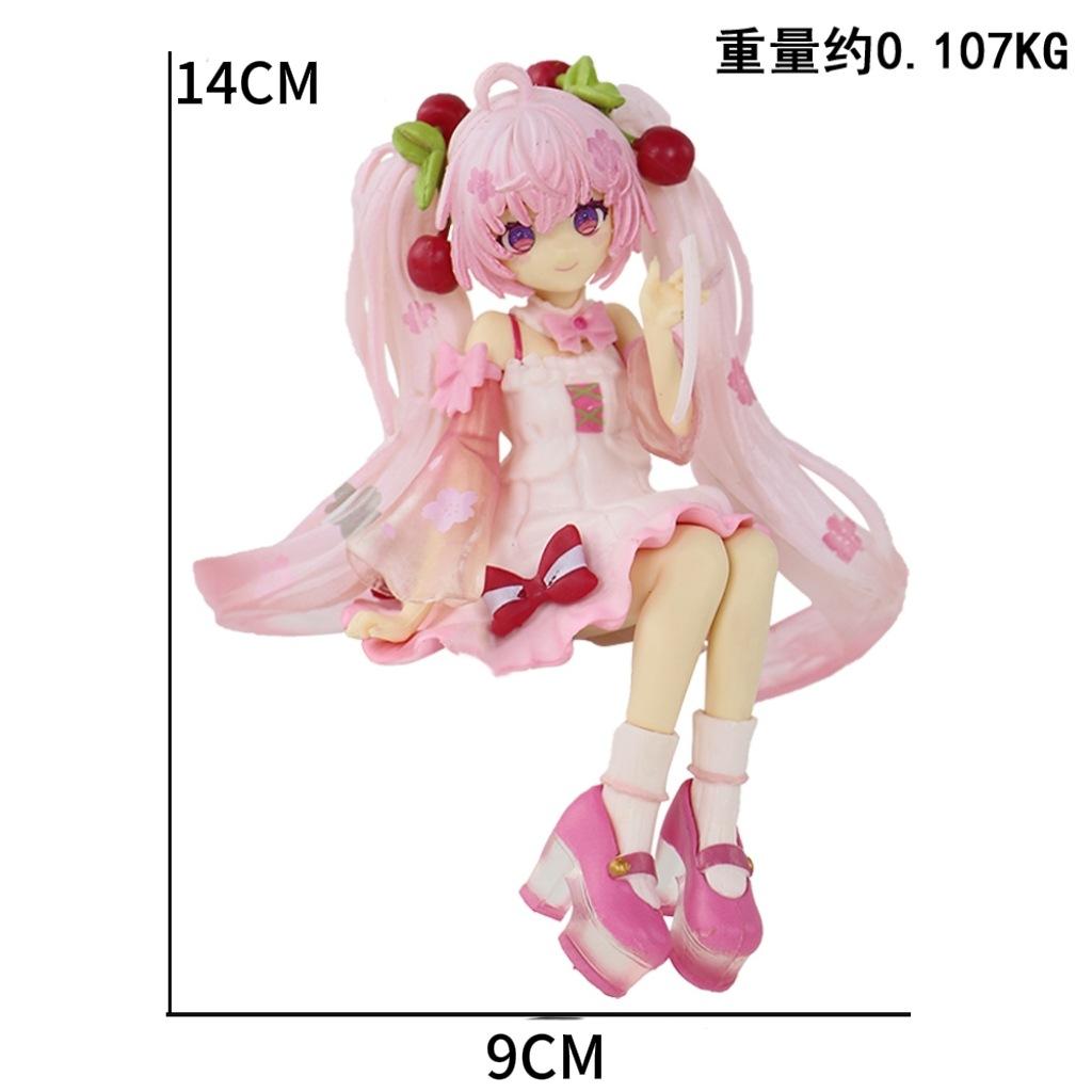13cm/5.12in Anime Hatsune Miku Big Eared Dog Instant Noodle Doll Peripheral Models Decorative Decorations Children Gift