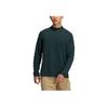 GT Waffle Long Sleeve Crew Neck Sweatshirt with Logo Patch Men Sweatshirt Green HG3237