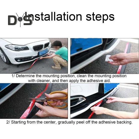 Car Front Lip Spoiler Universal Flexible EPDM Material Easy Installation Aggressive Sports Car Look