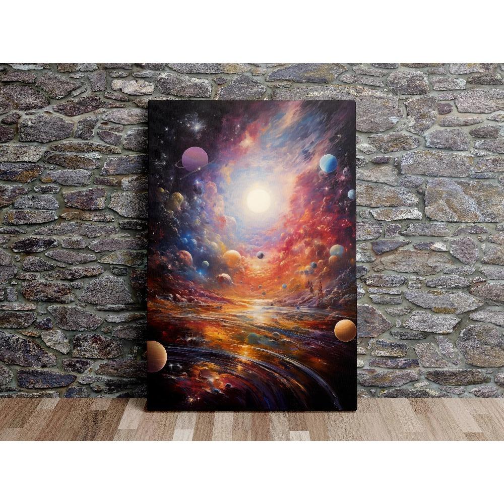 Modern Aesthetic Infinite Cosmos Canvas Art Poster Space Starry Sky Nebula Wall Picture Oil Painting Style Prints Home Decor