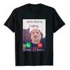 John Pork Is Calling Answer Call Phone T-Shirt Humor Funny Pig Graphic Tee Streetwear High Quality  Short Sleeve T Shirt#Color(1)